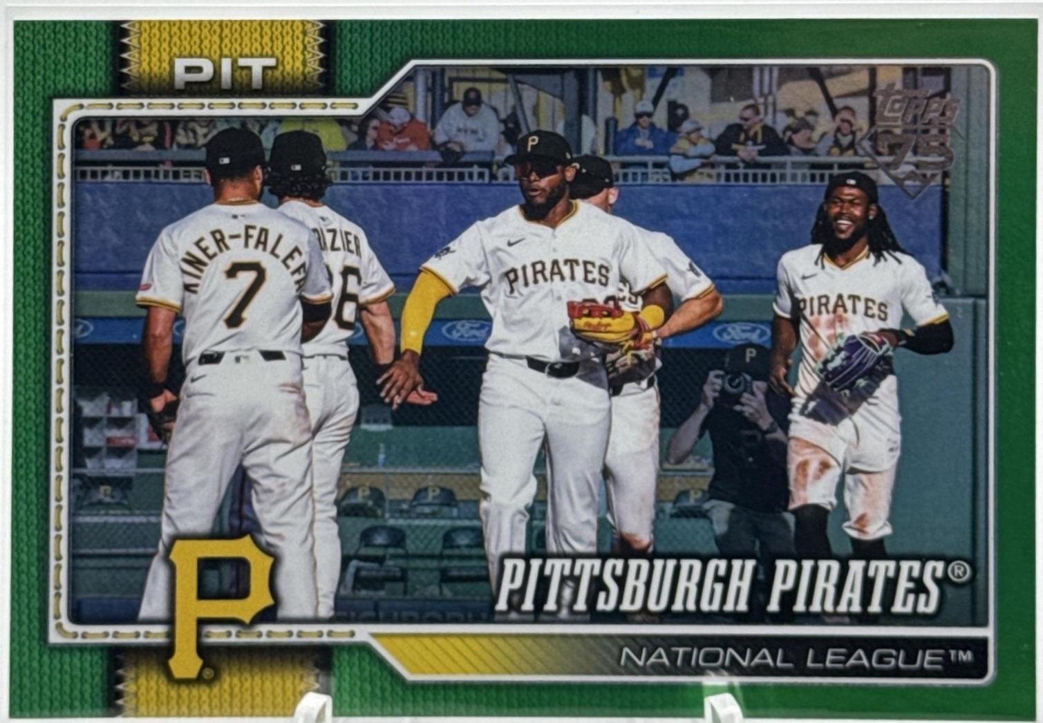 2026 Topps Series 2 Pittsburgh Pirates [Holo Foil Green] #467 card