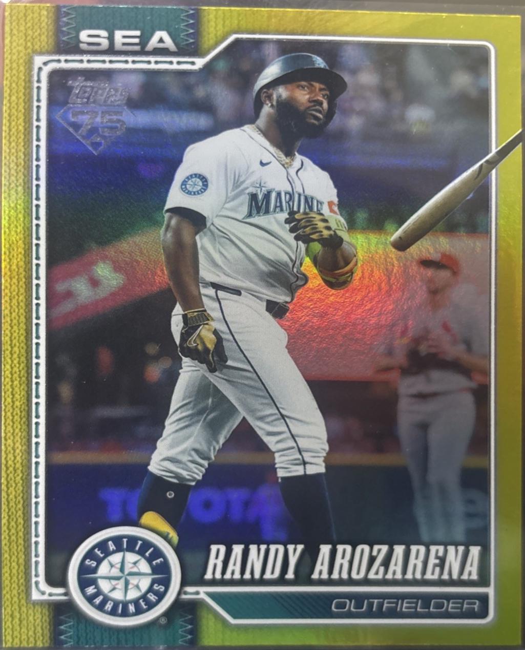 2026 Topps Series 2 Randy Arozarena [Yellow Rainbow Foil] #431 card
