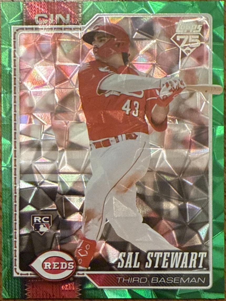 2026 Topps Series 2 Sal Stewart [Green Diamante Foil] #372 card