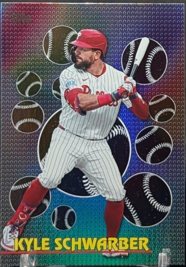 2026 Topps Series 2 Titans Of The Game Kyle Schwarber [Crackle Foil] #TOG-35 card