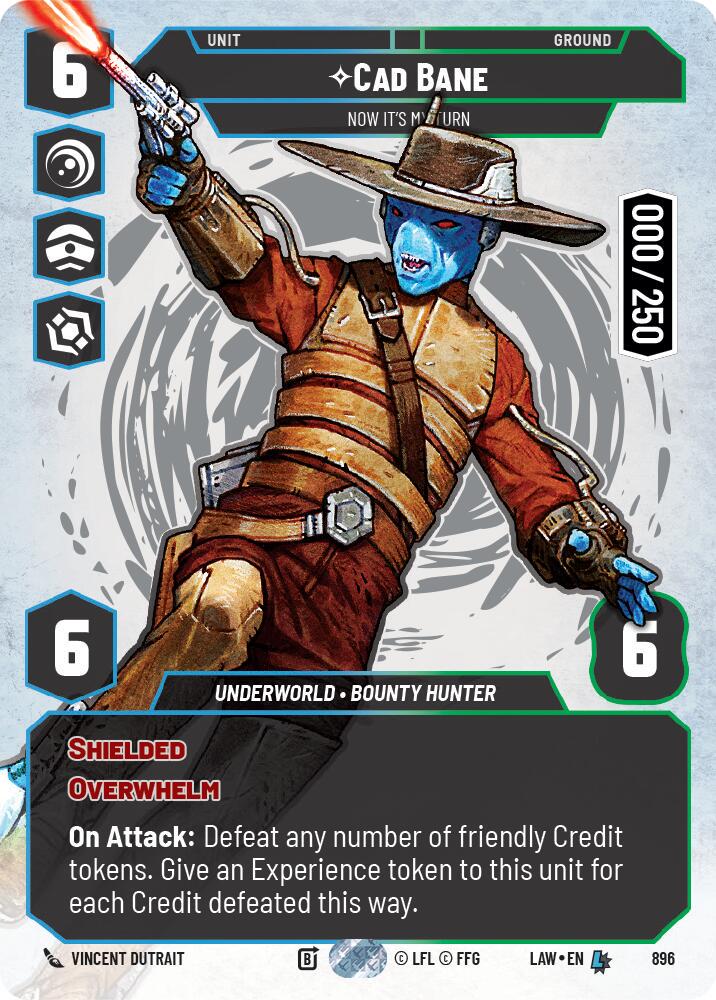 2026 Unlimited: Lawless Time Cade Bane - Now It's My Turn [Serialized] #896 card